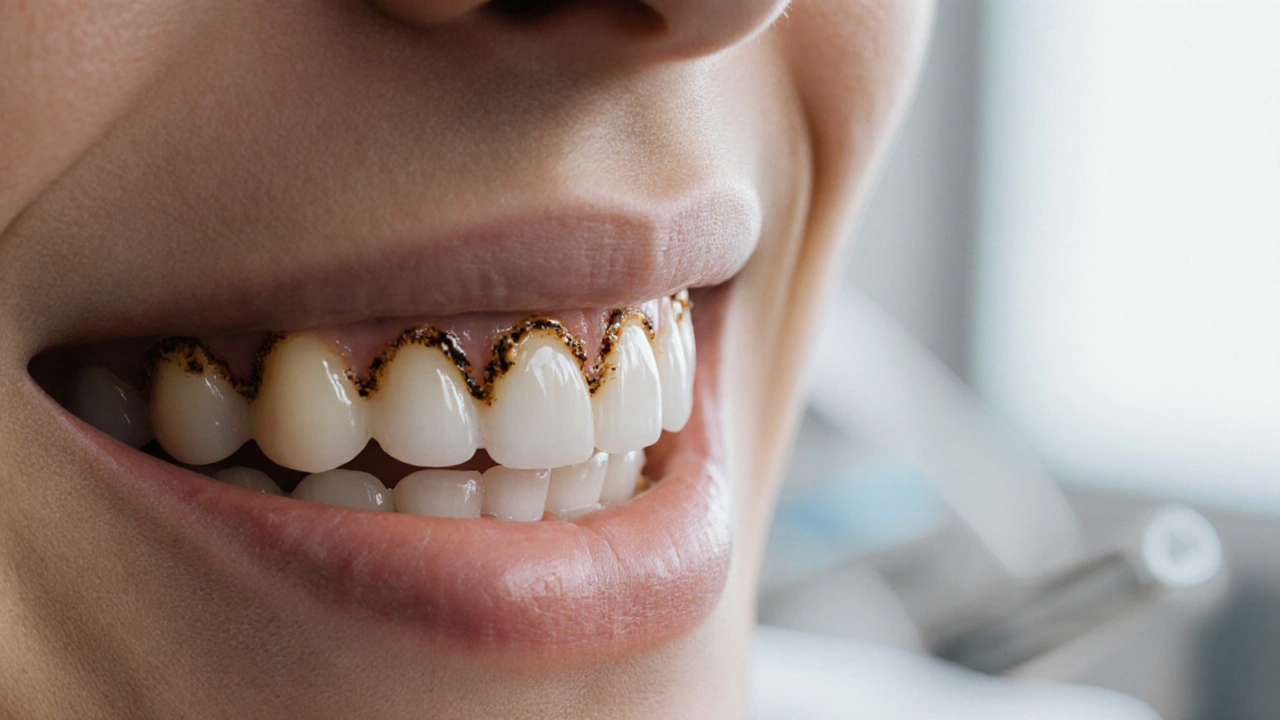 Jak vypadá kámen na předních zubech a co s ním dělat?