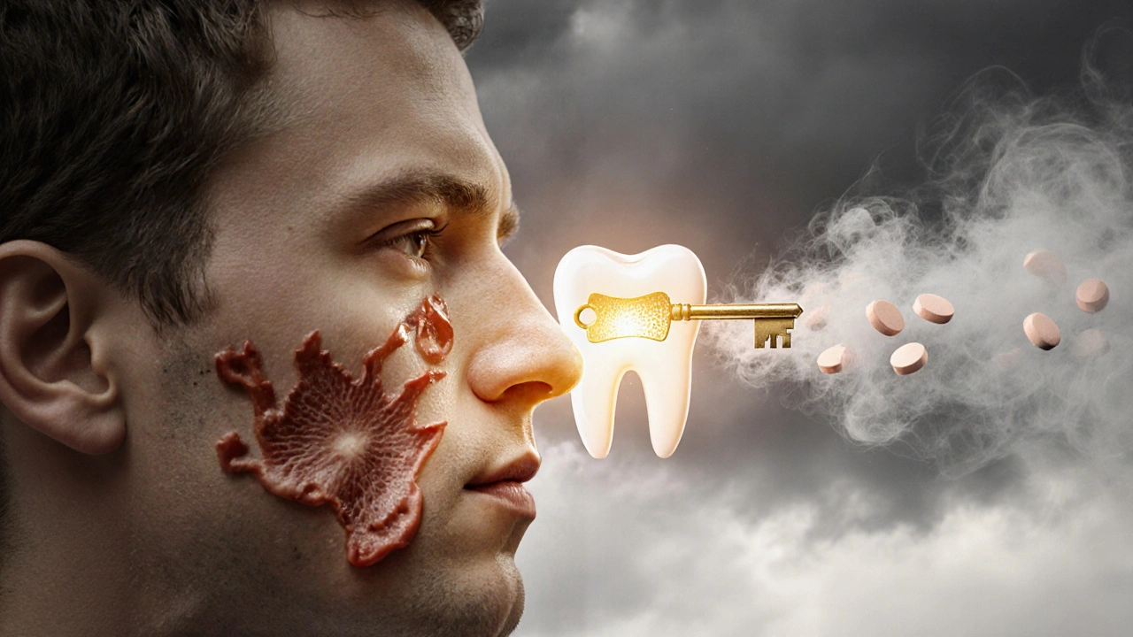 Zlatý klíč otevírá zub, zatímco antibiotika se mění v kouř.