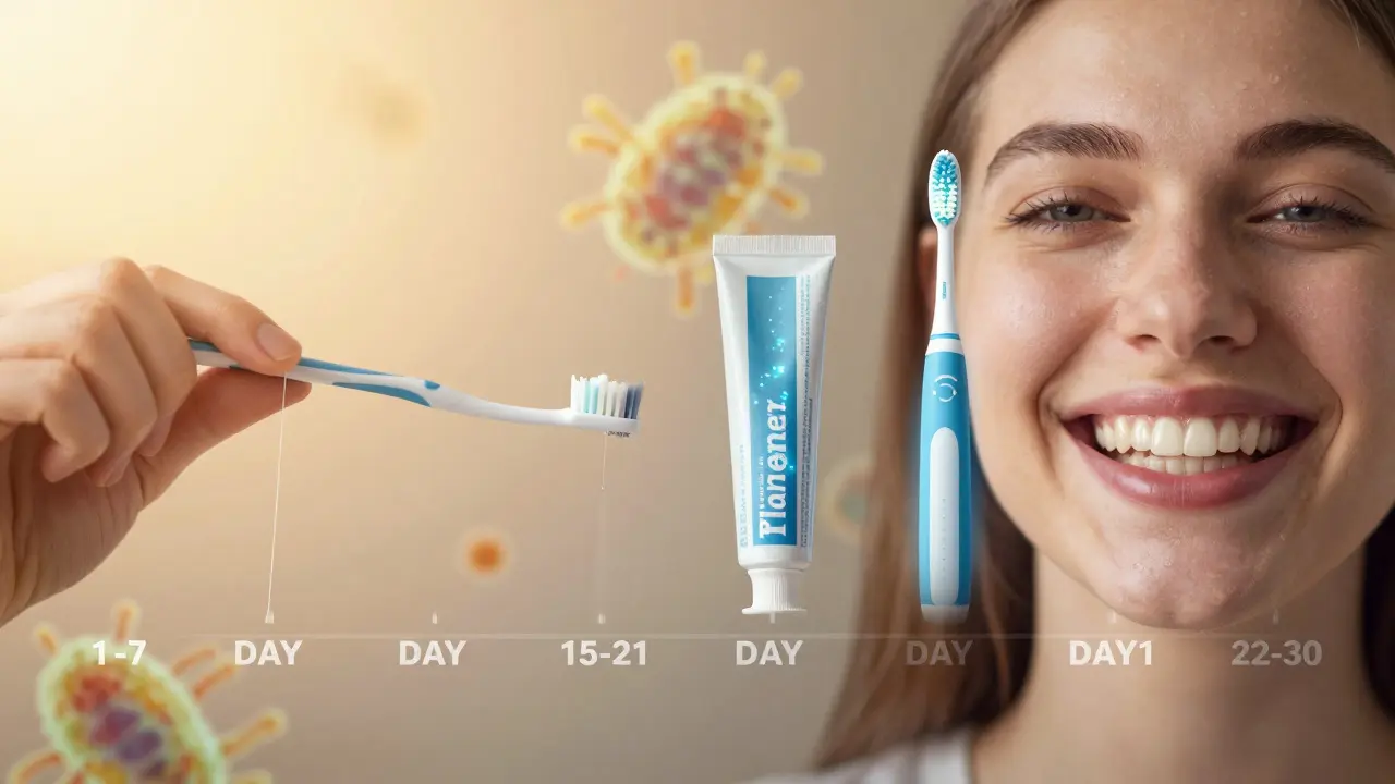 30denní cesta k zdravým zubům: postupné využití nástrojů pro prevenci kazů