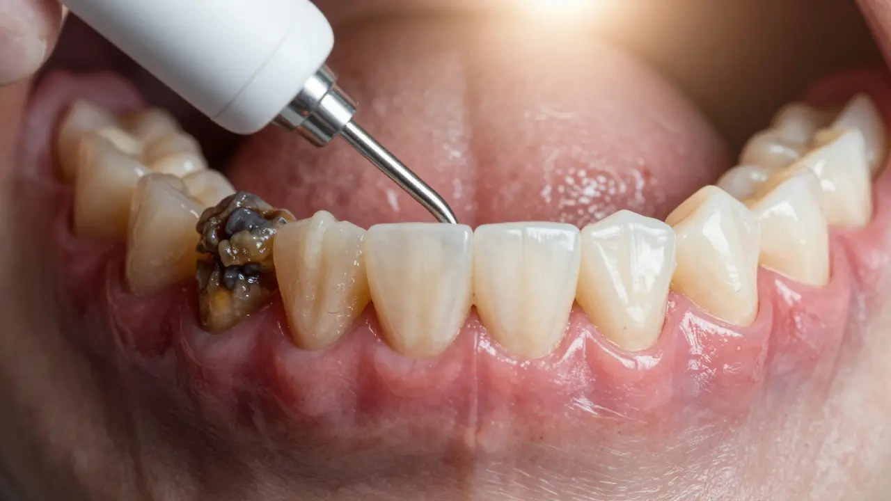 Zdravé zuby po odstranění zubního kamene