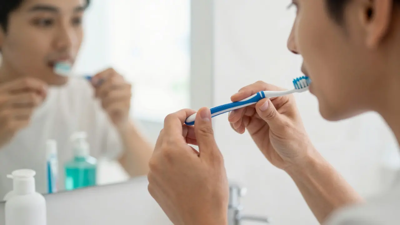 Používání mezizubního kartáčku pro prevenci vzniku plaku